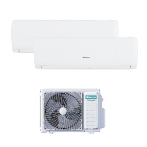 Climatizzatore Hisense, unità interne ed esterna in set.