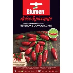 Confezione di semi di peperone Diavolicchio (chili) di Blumen, piccante.