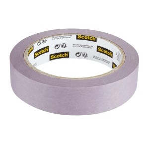 Rotolo di nastro adesivo in carta crespa viola di Scotch per pittura e mascheratura.