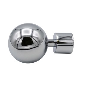 Terminale a sfera cromato per bastone per tenda Scorritenda.