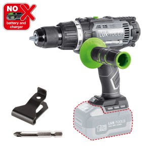 Trapano avvitatore a percussione LUX A-BS-20/S con impugnatura supplementare e inserto. Batteria non inclusa.