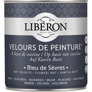 Idropittura lavabile Velours de Peinture Liberon Bleu Sevres 0,5 L