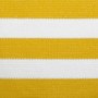 Frangivista per balcone giallo-bianco (90x500cm) in HDPE, ideale come protezione da vento e sguardi.