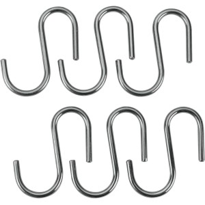 Set di ganci Lonardo, 6 ganci cromati per la cucina.