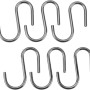 Set di ganci Lonardo, 6 ganci cromati per la cucina.