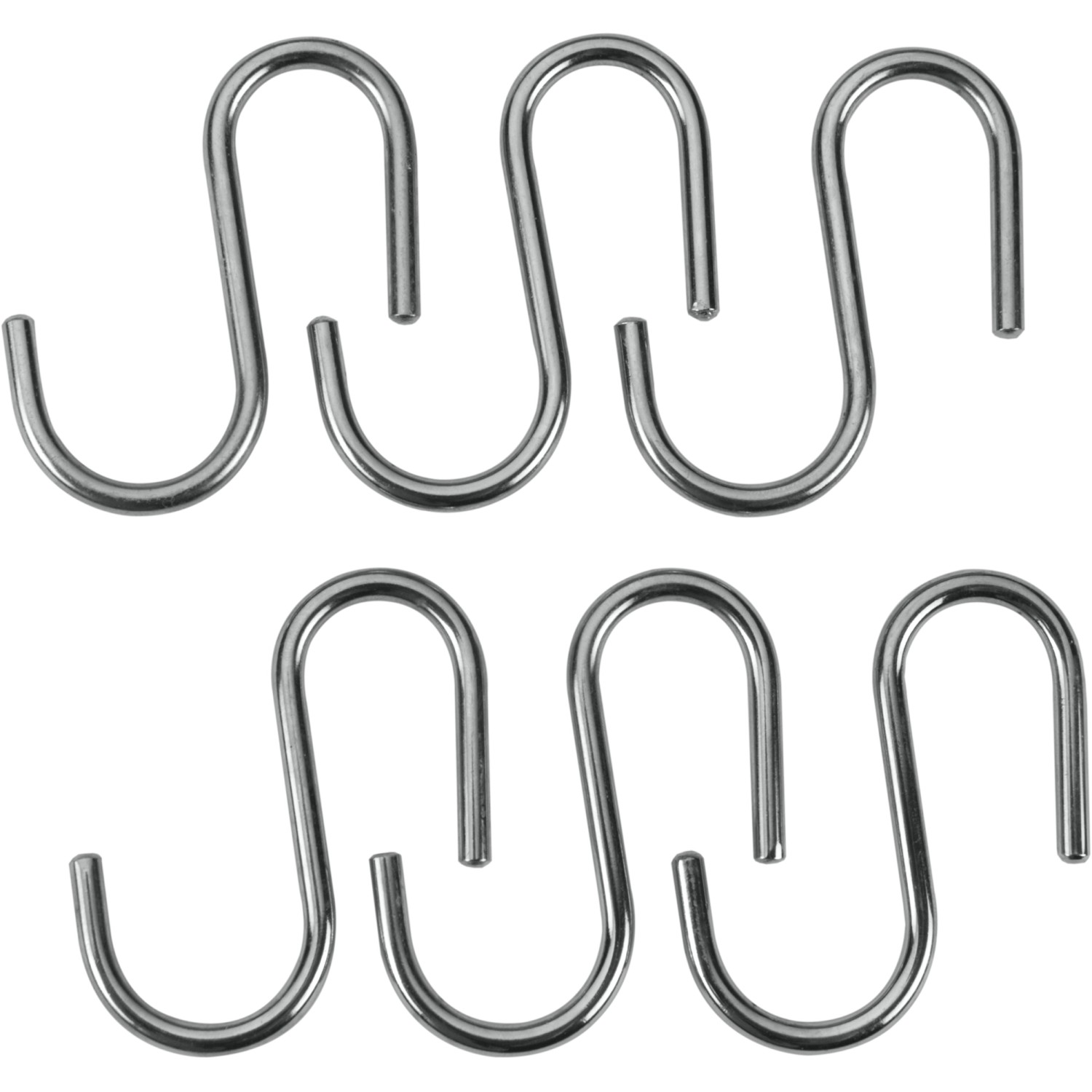 Set di ganci Lonardo, 6 ganci cromati per la cucina.