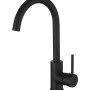 Miscelatore monocomando nero t.b.t. per cucina o bagno.