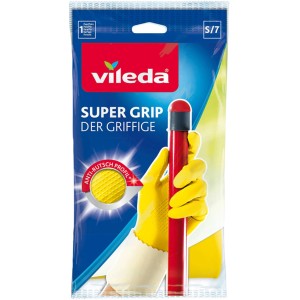 Vileda Der Griffige Universal Grip S, guanti per la casa con profilo antiscivolo.