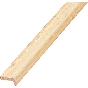 Profilo decorativo t.b.t. in legno chiaro non trattato.