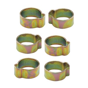 Set di sei fascette stringitubo t.b.t. color oro per compressori.