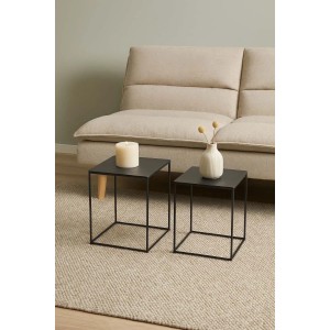 Tavolo da interno in metallo antracite 2 pz