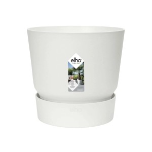 Vaso per piante Elho bianco con sottovaso per interni.