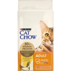 Croccantini per gatti adulti Purina Cat Chow con pollo in sacco.