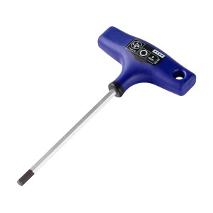Chiave a brugola LUX con manico a T 6 mm, esagonale con impugnatura comfort blu.