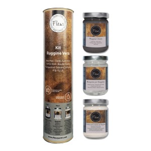 Kit t.b.t. per effetti ruggine con vernice e reagenti.