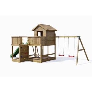Gioco da giardino Pluto con scivolo e altalene 632x382xh275 cm