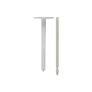 Tassello t.b.t. bianco con chiodo per fissaggi.