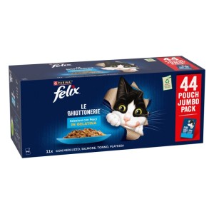 Cibo umido per gatti Felix Le Ghiottonerie pesce in gelatina 44x85 g