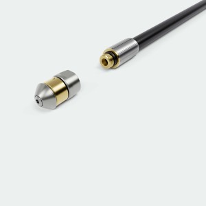 Accessorio per idropulitrice t.b.t., dettaglio ugello e tubo.