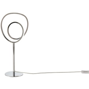 Moderna lampada a spina t.b.t. con design astratto argentato per interni.
