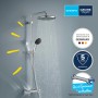 Sistema doccia Grohe Vitalio Start 250 cromato con set doccia a mano e soffione.