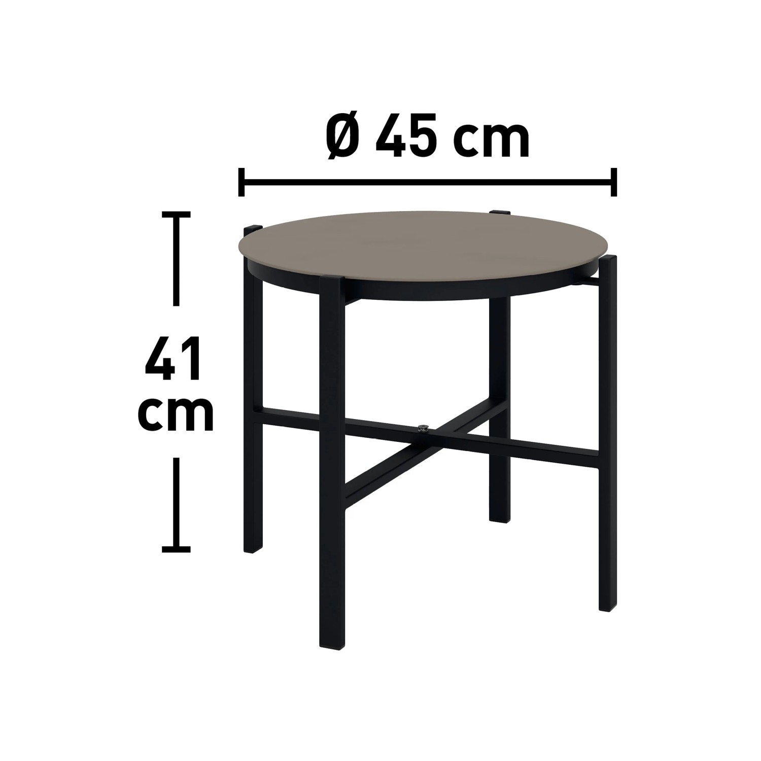 Salotto da balcone Tapena in acciaio e Textilen tortora 2 posti_9