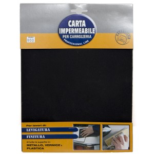 Carta abrasiva nera, grana 800, per lavori abrasivi.