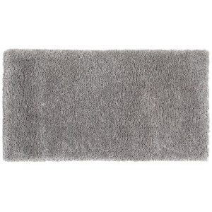 Tappeto a pelo lungo rettangolare grigio