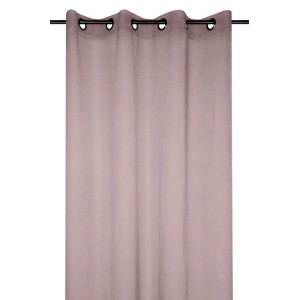 t.b.t. tenda in tessuto rosa antico con occhielli per bastone.