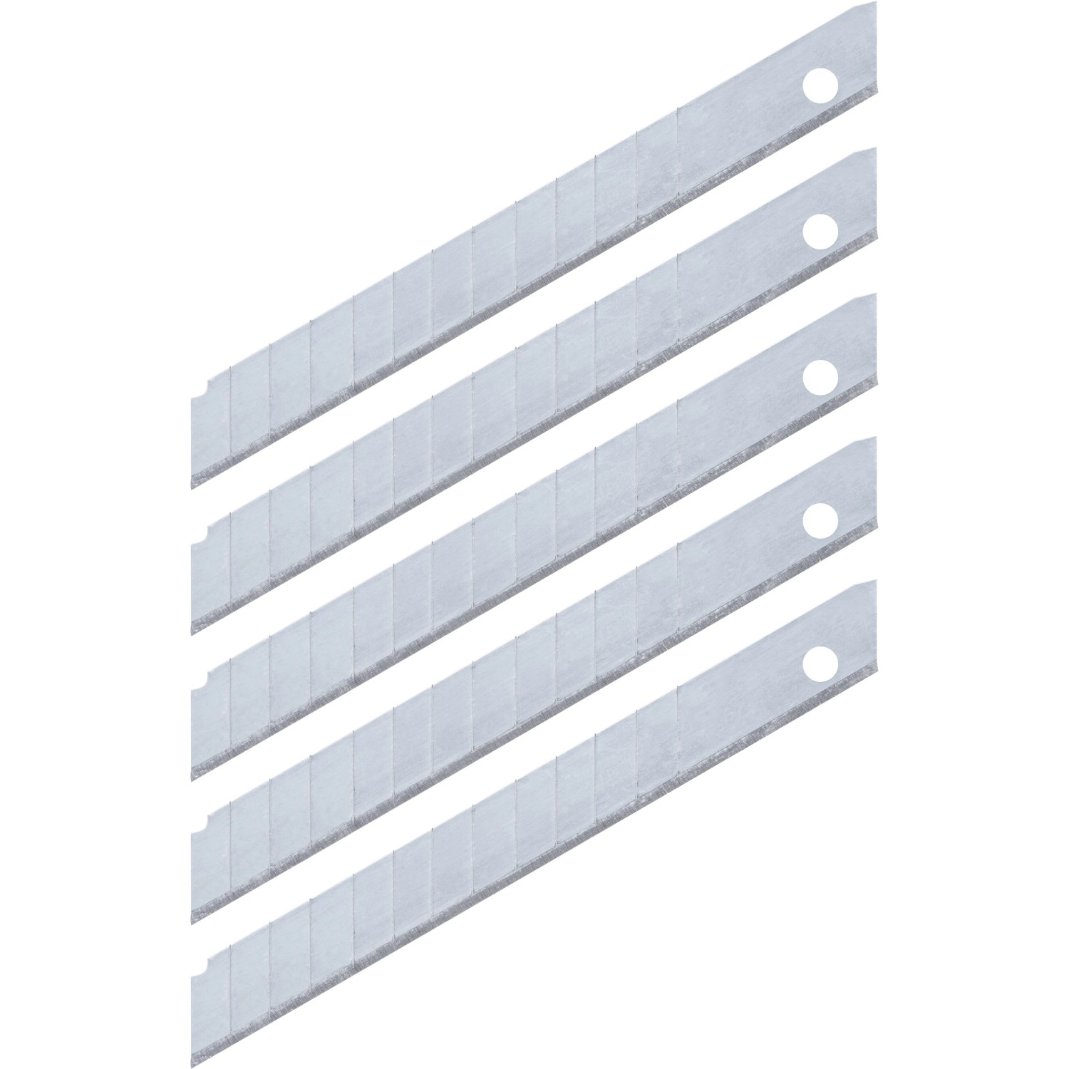 5 lame trapezoidali a segmenti LUX Comfort, 9 mm, per cutter, affilate e resistenti.