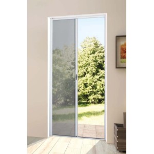 Zanzariera per porta con struttura in alluminio 120x140 cm bianco