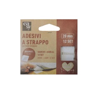 Adesivi a strappo quadrati bianco 2 x 2 cm