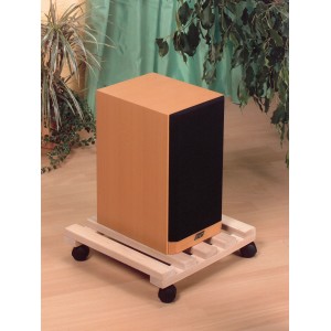 Rotelle per piante quadrate in faggio (35x35 cm) con altoparlante, per spostare facilmente le piante.