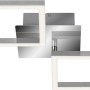 Plafoniera LED moderna con due elementi luminosi quadrati.