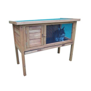 Gabbia per conigli in legno di abete 91,5x45x70 cm