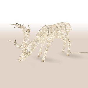 Renna luminosa 160 LED c/flash bianco caldo H 62 cm