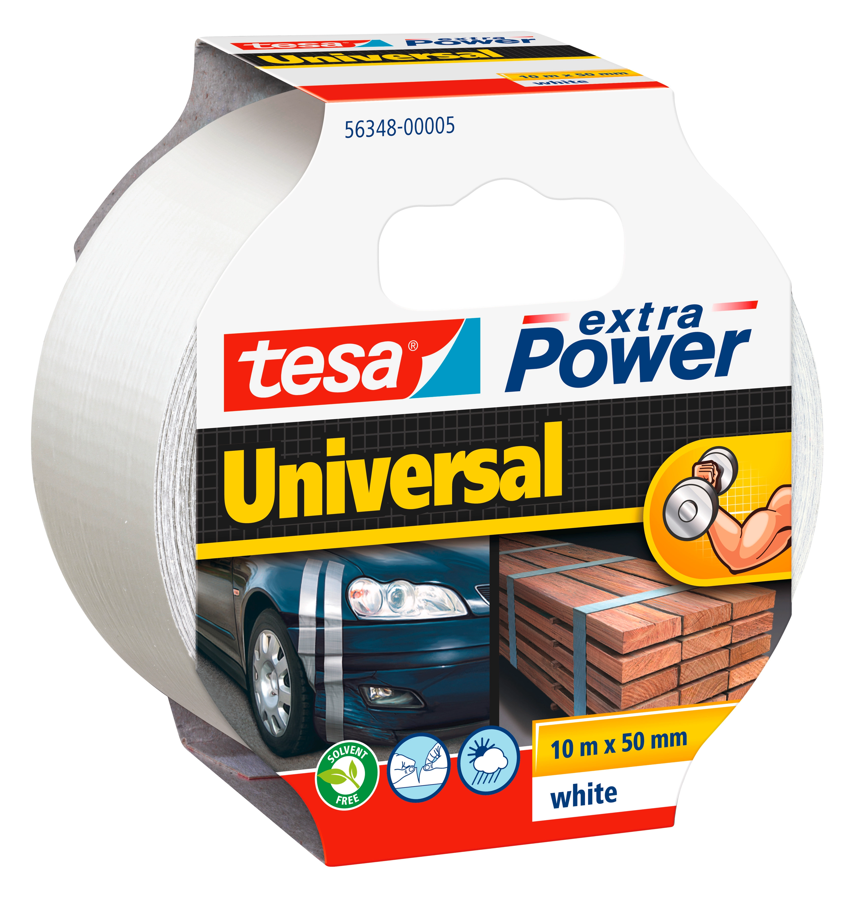 Nastro extra power Universal Tesa 10 mx50 mm bianco