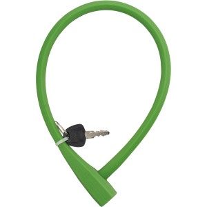 Lucchetto a cavo t.b.t. verde con chiave per biciclette e altro.