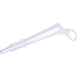 Ugello trasparente per cartucce di silicone e acrilico, ideale per lavori di sigillatura precisi con il set LUX-TOOLS.