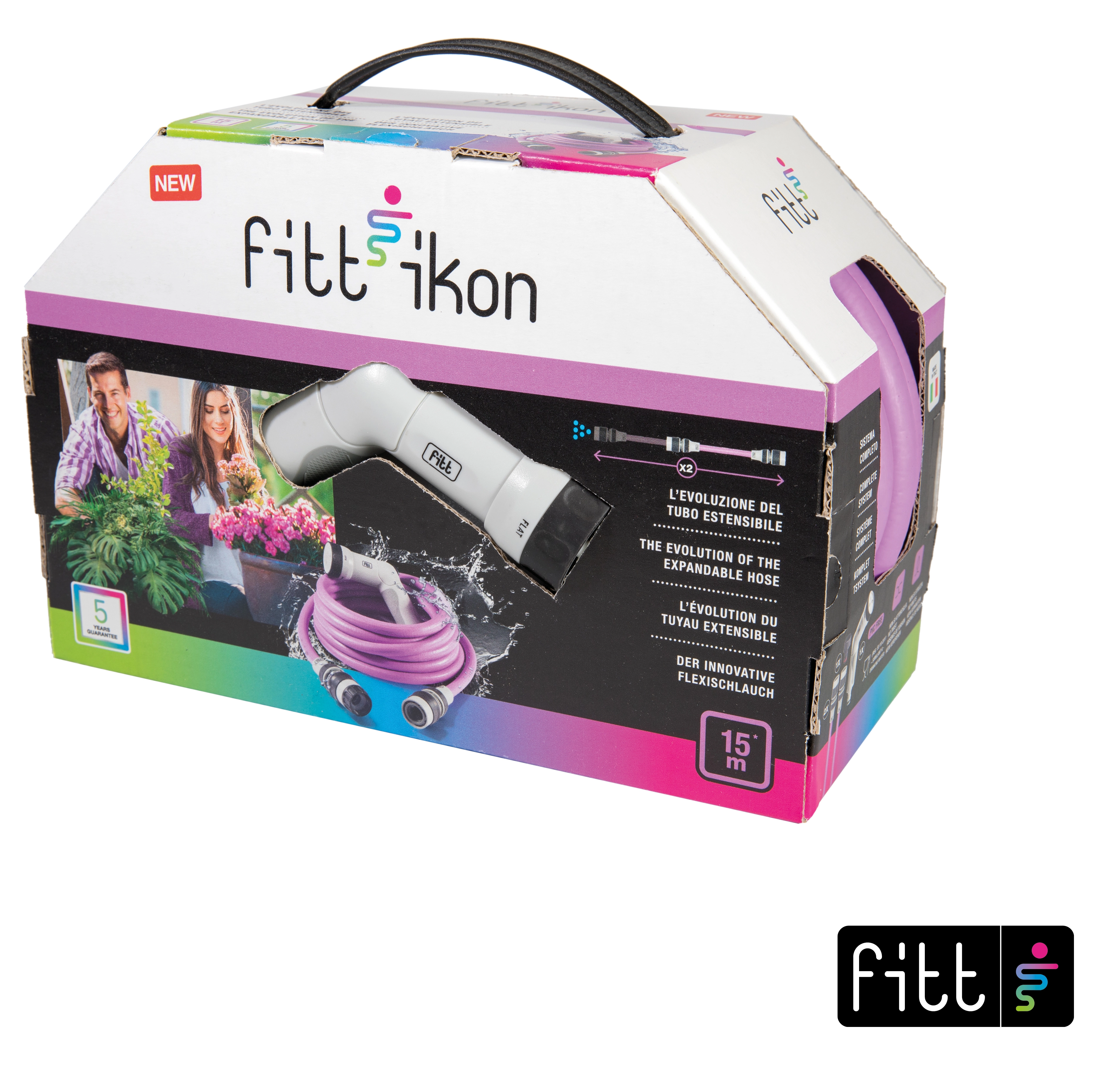 TUBO DA GIARDINO FITT IKON ESTENSIBILE 15 MT LAVANDA