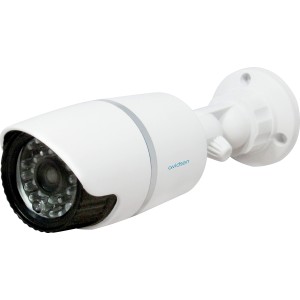 Telecamera di sorveglianza per esterni Avidsen bianca.