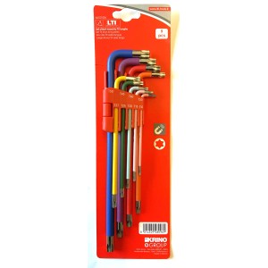 t.b.t. Set di chiavi Torx, 9 pezzi, con codice colore per una facile identificazione.