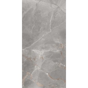 Piastrella per pavimenti grigia effetto marmo, ideale per interni eleganti.