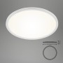 Plafoniera LED Brilo Slim bianca e rotonda, 22W con dimensioni.