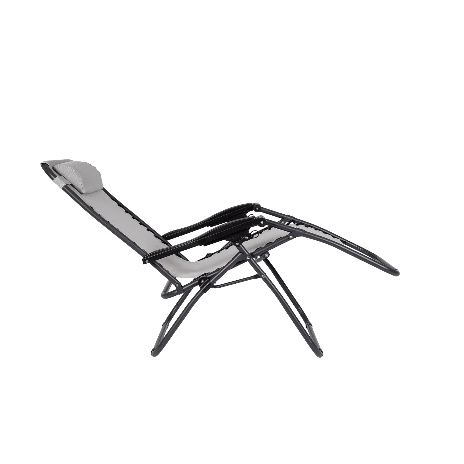 Sdraio Yes Santana grigio chiaro, 110x177x65 cm, sedia da giardino con schienale regolabile.