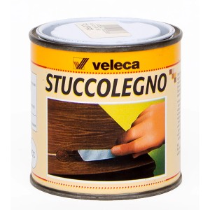 Barattolo di stucco per legno, ideale per riparare superfici in legno.