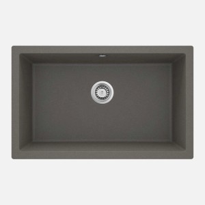 Lavello 1 vasca sottopensile Idrostile Colón sifone 500x204 mm antracite met