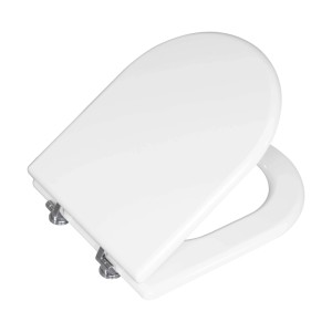 Copriwater ovale Esedra in mdf bianco