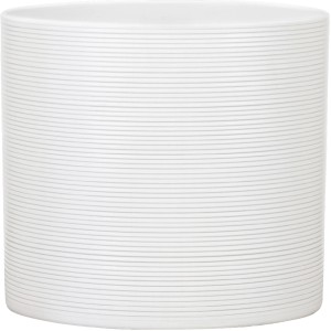 Scheurich vaso decorativo 828 Panna, Ø 28 cm, in ceramica con sottili scanalature orizzontali.