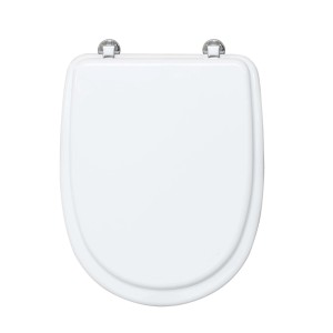 Copriwater ovale Aretusa in mdf bianco